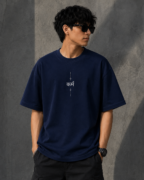 KARMA – Oversized Graphic T-Shirt | Navy Blue
