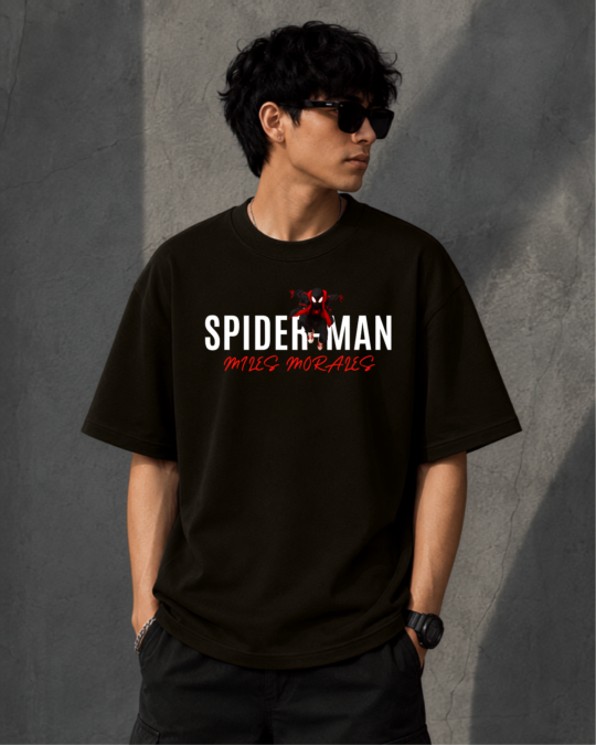 Spider-Man Oversized T-Shirt – Black