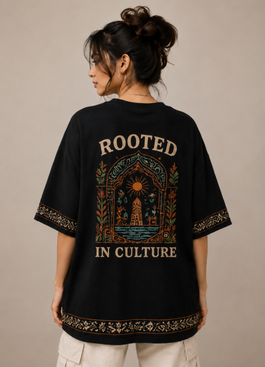 ROOTED IN CULTURE — Oversized Graphic T-Shirt